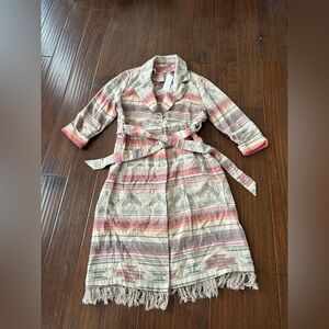 NWT Soft Surroundings Ranch House Blanket Coat Taupe Stripe
Medium
Brand new